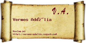 Vermes Adélia névjegykártya